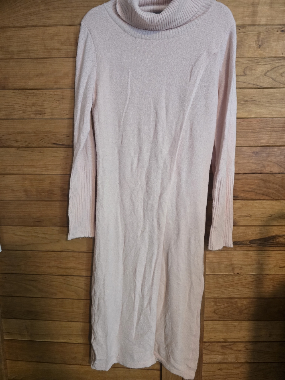 Kate & Mallory Blush Pink Cowl Neck Sweater Dress
